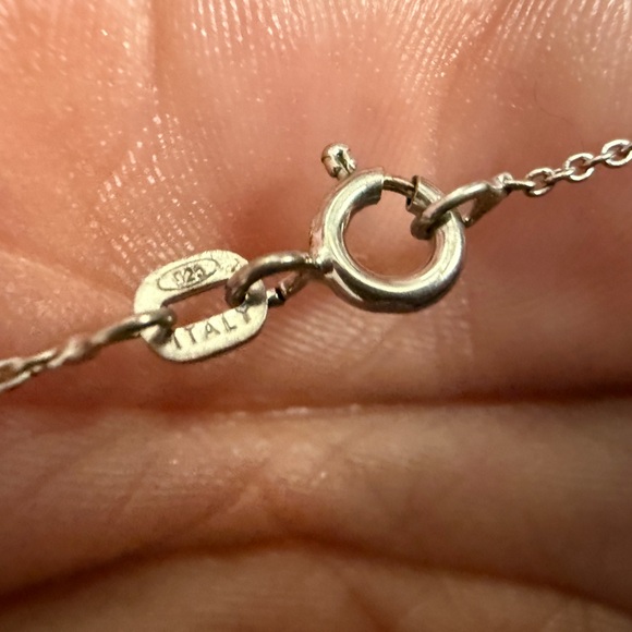 925 Italian Sterling Silver Floating Heart Marcasite Pendant + 16.5” Chain $139 - Picture 4 of 4